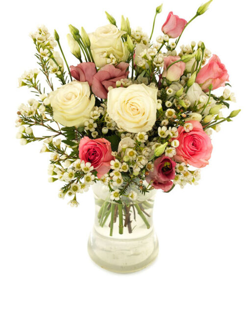 Snittblomster * Buketter - Nydelige roser engblomster / brudeslor og eustoma
