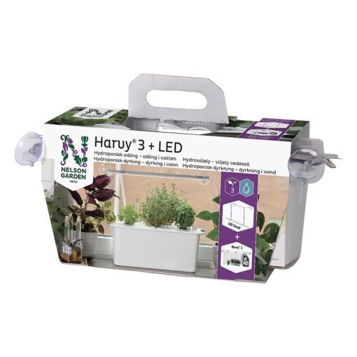 Horpestad Plantesalg * Hydroponisk dyrkingskasse Harvy 3 med LED - Gavepakke
